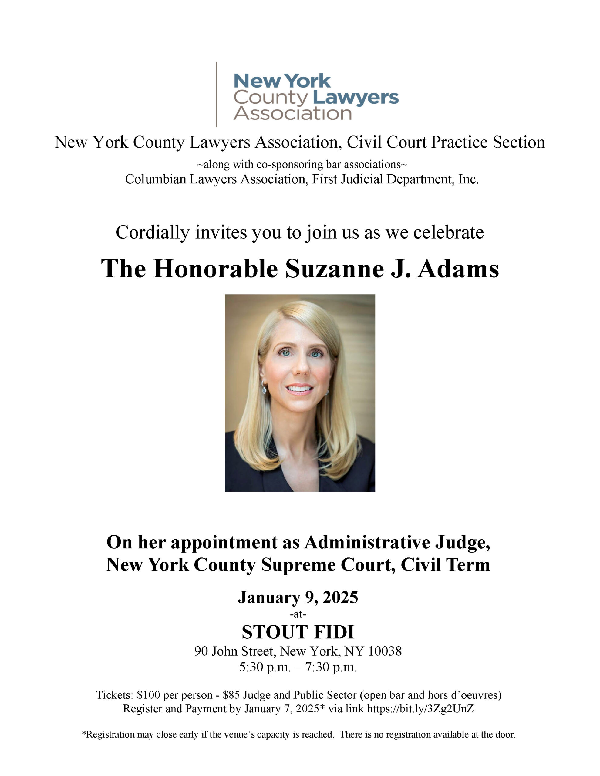 Celebrate Hon. Suzanne J. Adams on her appointment as Administrative ...